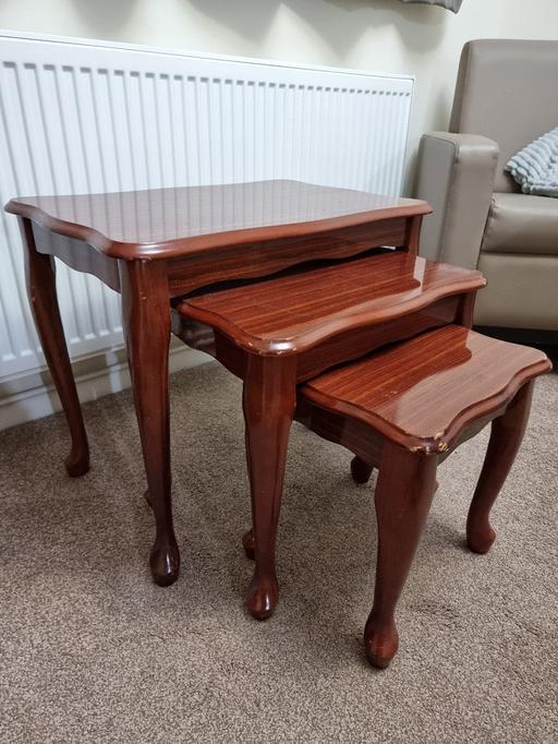 Buy & Sell West Midlands Sandwell - Photos for Nest of 3 Mahogany Colour Tables