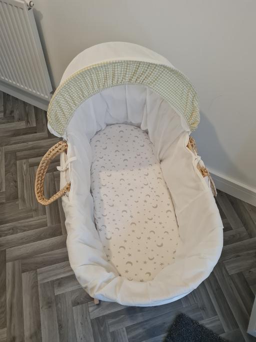 Buy & Sell South Yorkshire Rotherham - Photos for Moses basket with stand & fitted sheets