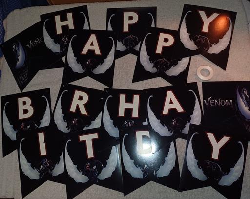 Buy & Sell West Midlands Sandwell - Photos for venom happy birthday banner. new