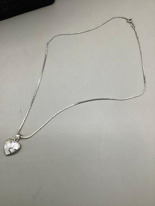 Buy & Sell Central London Cannon Street Station - Central London - Photos for 925 silver Mop abalone heart pendant necklace