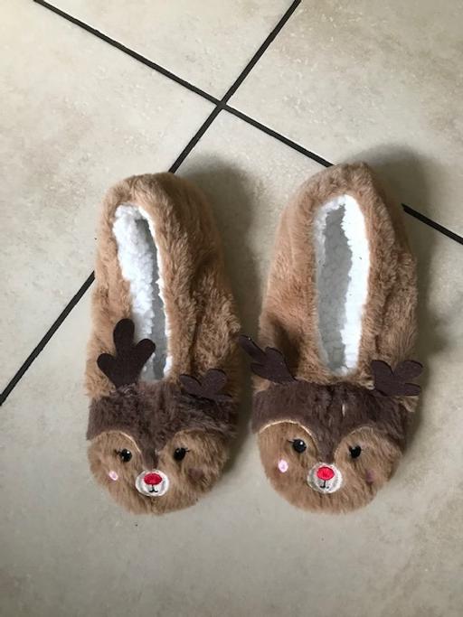 Buy & Sell Warwickshire Nuneaton and Bedworth - Photos for Worn Once Ladies Christmas Reindeer Slippers