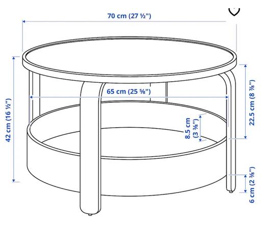 Buy & Sell West Midlands Birmingham - Photos for Round black coffee table