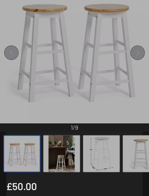 Buy & Sell West Midlands Walsall - Photos for Habitat Wooden Bar Stools x2