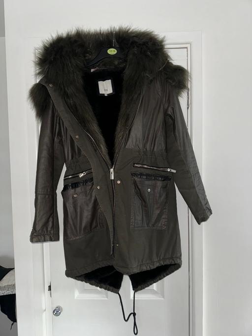 Buy & Sell West Midlands Birmingham - Photos for Khaki green river island fur coat