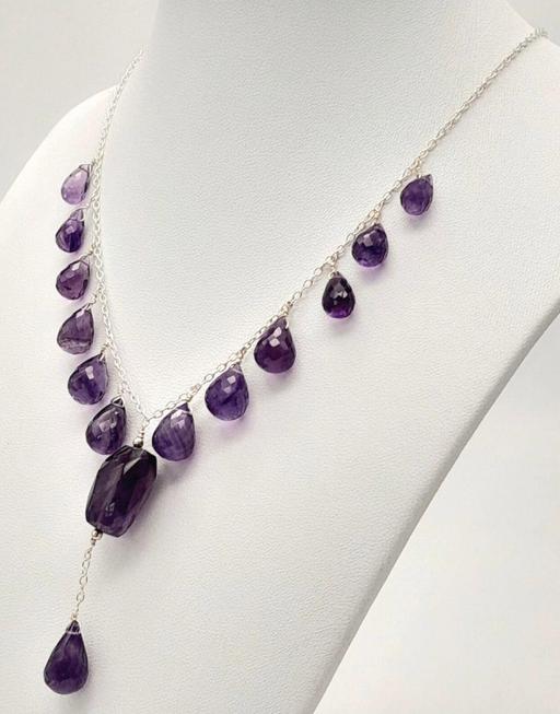 Buy & Sell Central London Blackfriars - Central London - Photos for 925 silver amethyst statement necklace