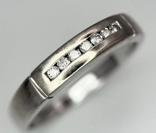 Buy & Sell Central London Cannon Street Station - Central London - Photos for 14k white gold Chanel cut diamond eternity ri