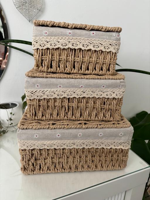 Buy & Sell Gloucestershire South Gloucestershire - Photos for Set of 3 woven baskets with liners