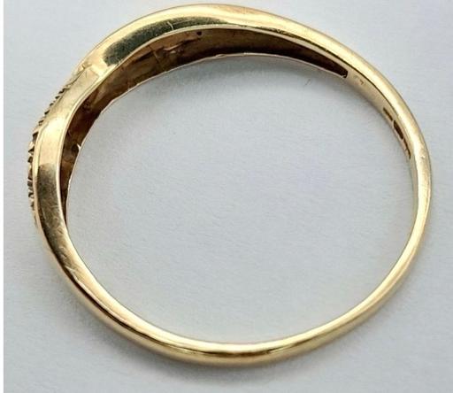 Buy & Sell Central London Cannon Street Station - Central London - Photos for 9ct gold diamond I love you band ring