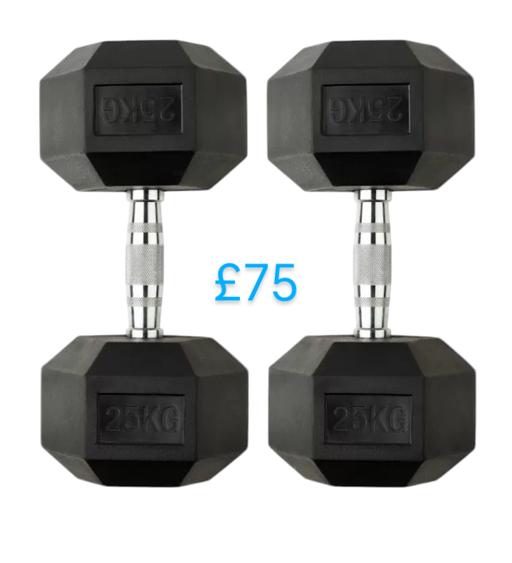 Buy & Sell Greater Manchester Bolton - Photos for Hex Dumbbells 2 x 25kg Brand-new in boxes