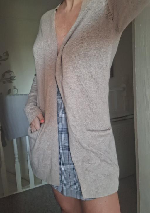 Buy & Sell West Midlands Walsall - Photos for beige longline knitted warm cardigan 8 10