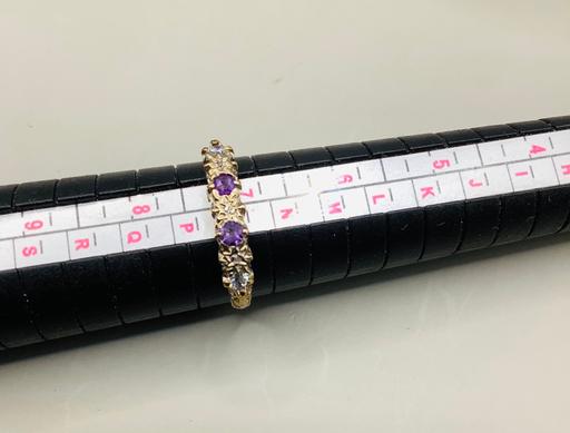 Buy & Sell Central London Blackfriars - Central London - Photos for 9ct amethyst diamond half eternity ring