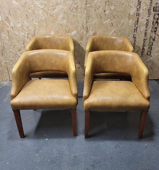 Buy & Sell West Yorkshire Bradford - Photos for 4 Leather Small Armchairs Brown