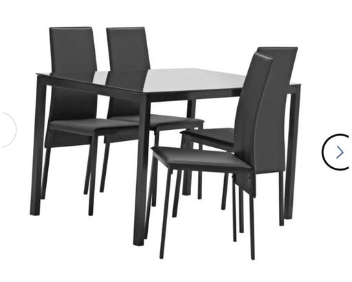 Buy & Sell South West London Roehampton - South West London - Photos for Black glass table & 4 chairs