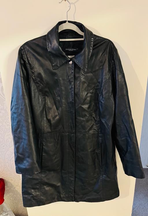 Buy & Sell South West London West Brompton - South West London - Photos for Vintage Marina Rinaldi Genuine Leather Coat