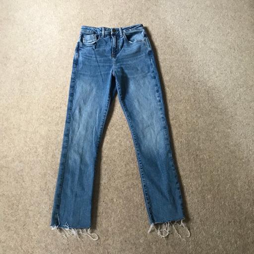 Buy & Sell Kent Ashford - Photos for Zara Denim Straight Leg Jeans with Frayed HeL