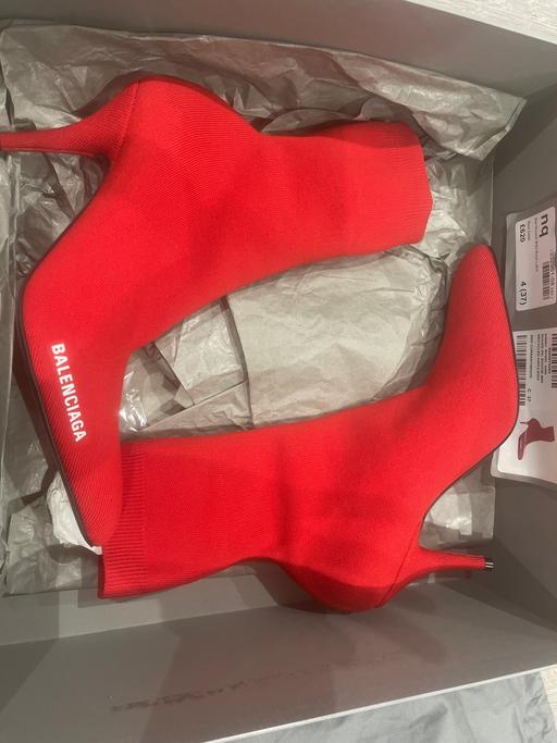 Buy & Sell Surrey Spelthorne - Photos for Balenciaga Red Knit Ankle Boots Size 4 (new)