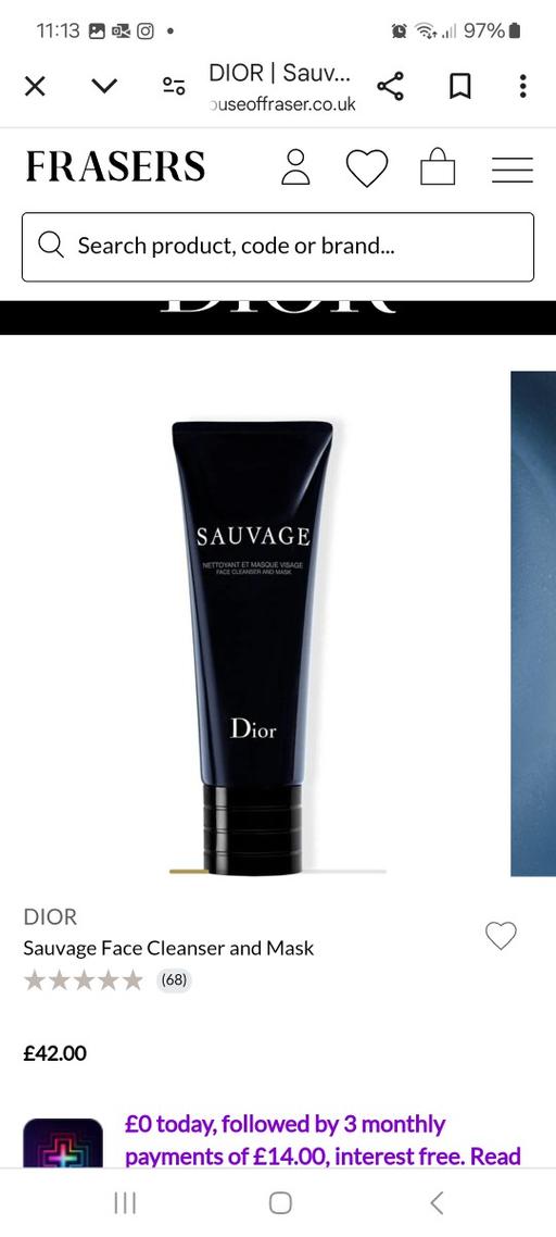 Buy & Sell West Midlands Wolverhampton - Photos for dior sauvage face cleanser & mask