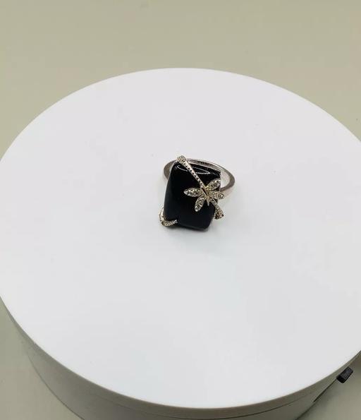 Buy & Sell Central London Cannon Street Station - Central London - Photos for 925 silver black onyx CZ dragonfly pendant