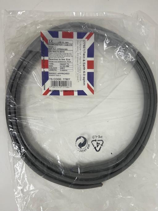 Buy & Sell East London Blackwall - East London - Photos for H6242Y 6mm square twin and earth cable 1.5 mt