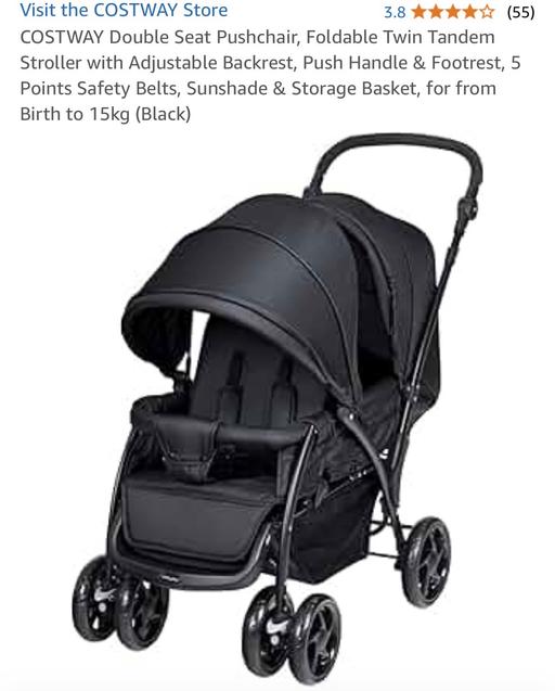 Buy & Sell Barking and Dagenham Barking - Barking and Dagenham - Photos for Double Pushchair WITH FREE RAIN COVER