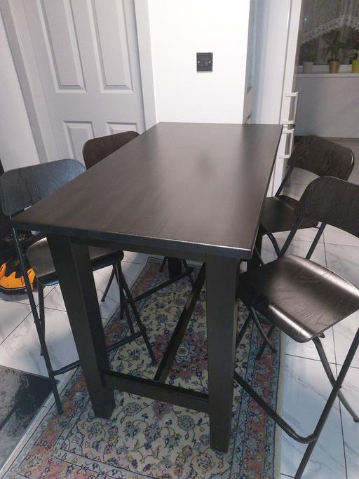 Buy & Sell West Midlands Wolverhampton - Photos for IKEA Bar Table with 06 chairs (WOOD)