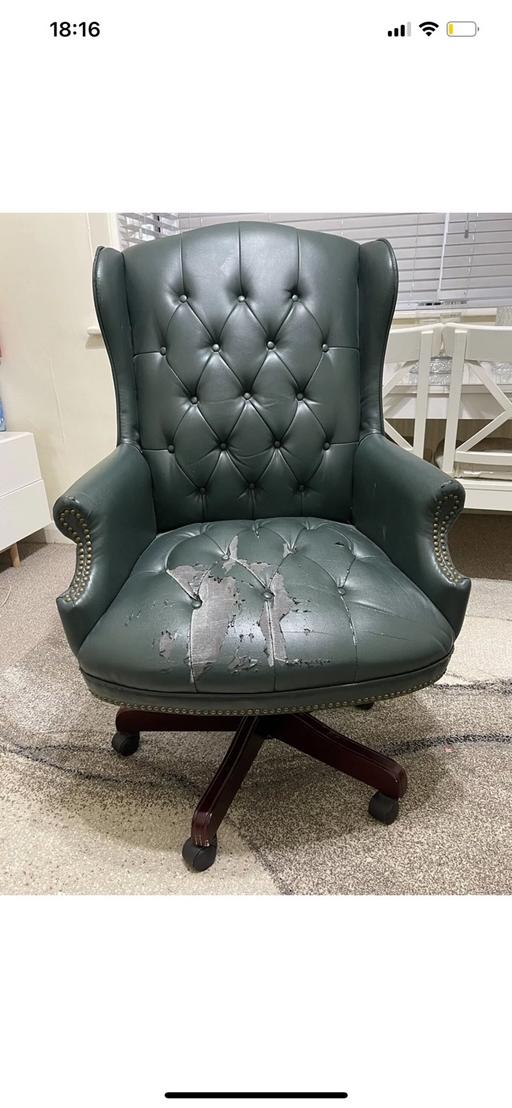 Buy & Sell South East London Hither Green - South East London - Photos for Camden Leather Home And Office Chair In Green