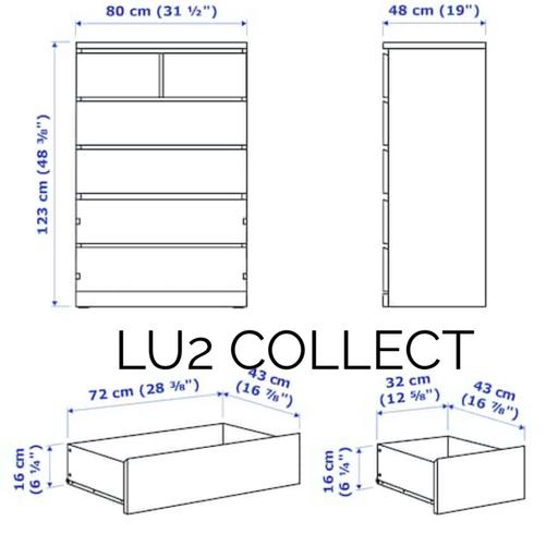 Buy & Sell Bedfordshire Luton - Photos for Ikea Malm 6 Drawer Chest