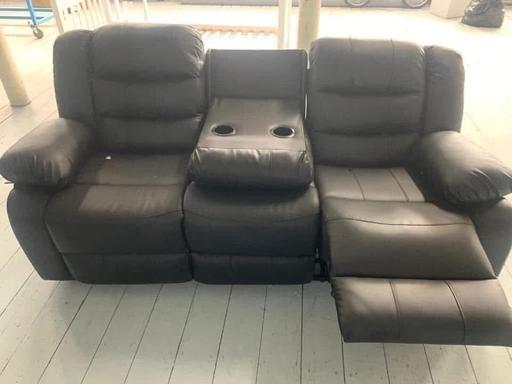 Buy & Sell South Yorkshire Rotherham - Photos for ROMA 3&2 BLACK FAUX LEATHER RECLINER SOFAS