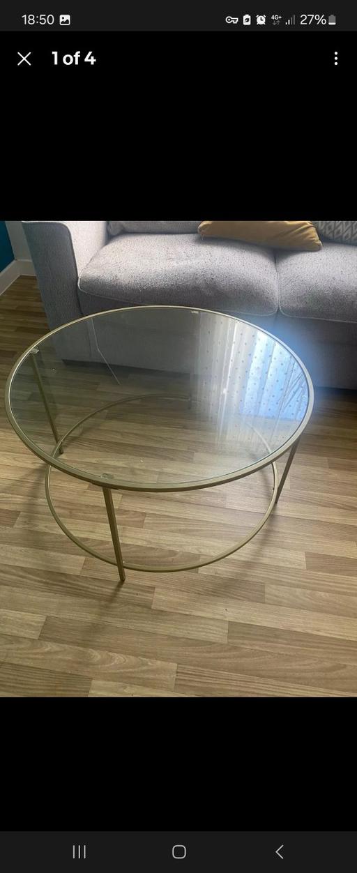 Buy & Sell South Yorkshire Barnsley - Photos for vasagle coffee tables glass / gold x2