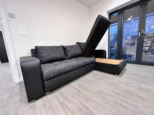 Buy & Sell Brent East Lane Business Park - Brent - Photos for Black/Grey Berlin Corner sofabed with storage