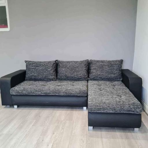 Buy & Sell Brent East Lane Business Park - Brent - Photos for Black/Grey Berlin Corner sofabed with storage