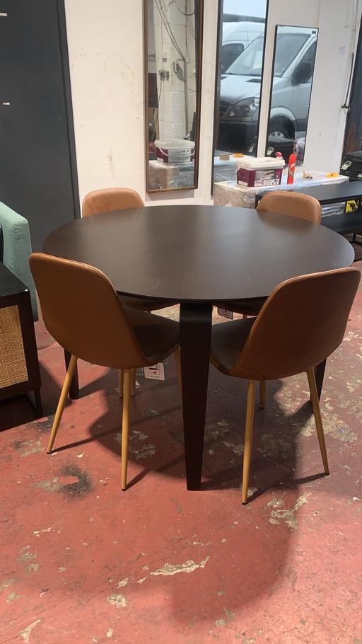 Buy & Sell Greater Manchester Tameside - Photos for Wenge dining table & 4 tan chairs