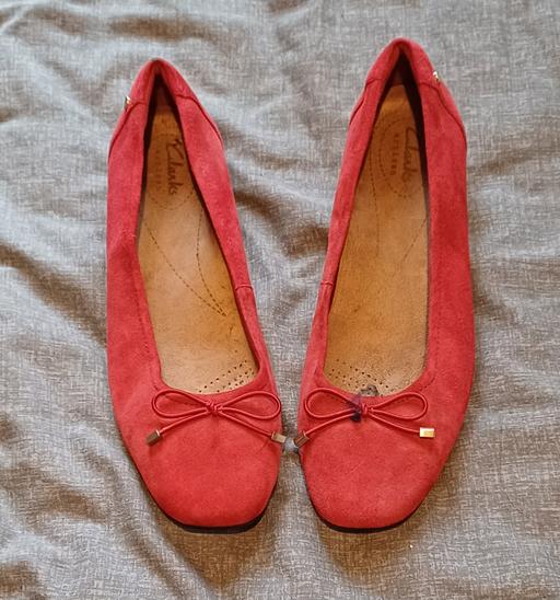 Buy & Sell Cambridgeshire Huntingdonshire - Photos for clarks ladies candra light red suede shoes