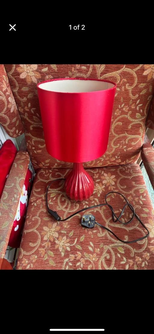 Buy & Sell South East London Kidbrooke - South East London - Photos for Table red lamp shade red ceramic base