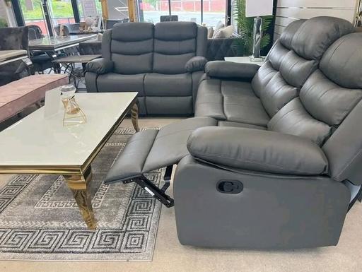 Buy & Sell Brent East Lane Business Park - Brent - Photos for Black Leather Roma Recliner Sofa
