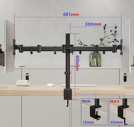 Buy & Sell West Midlands Birmingham - Photos for Double monitor clamp stand.