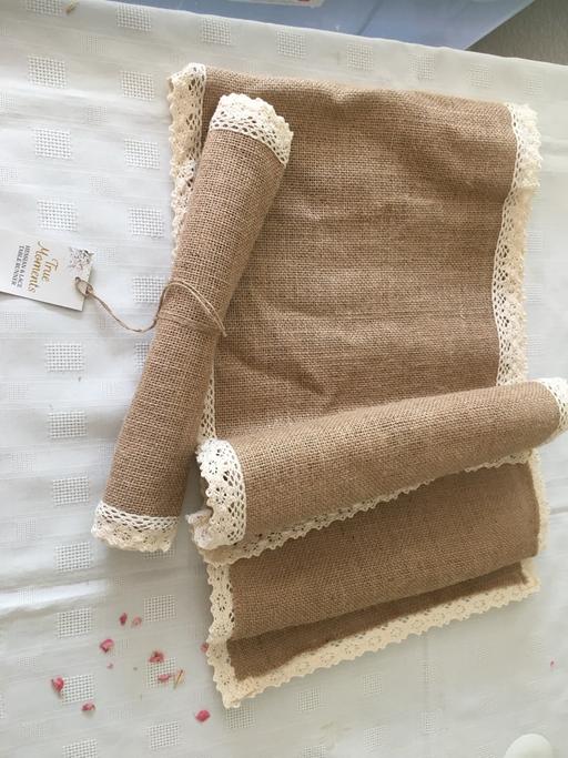 Buy & Sell West Midlands Wolverhampton - Photos for HESSIAN TABLE RUNNERS