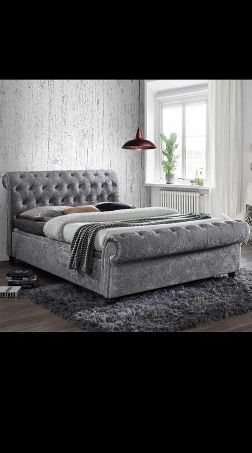 Buy & Sell North London White Hart Lane Station - North London - Photos for Grey velvet bed frame