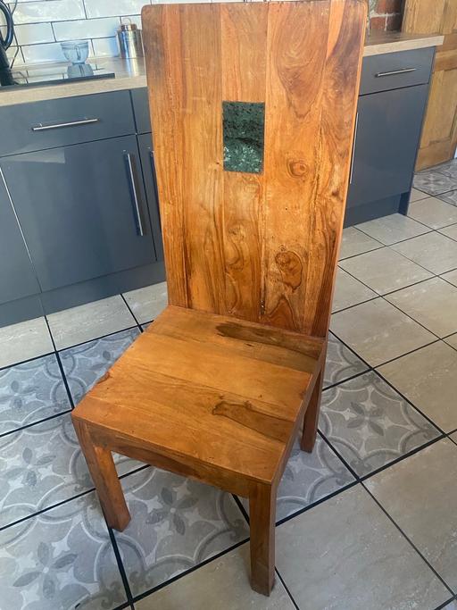 Buy & Sell Derbyshire South Derbyshire - Photos for 4 x tall black dining chairs - marble insert