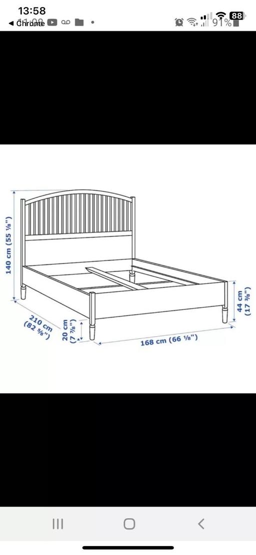 Buy & Sell North West London Camden - Photos for Ikea king size bed frame with slates