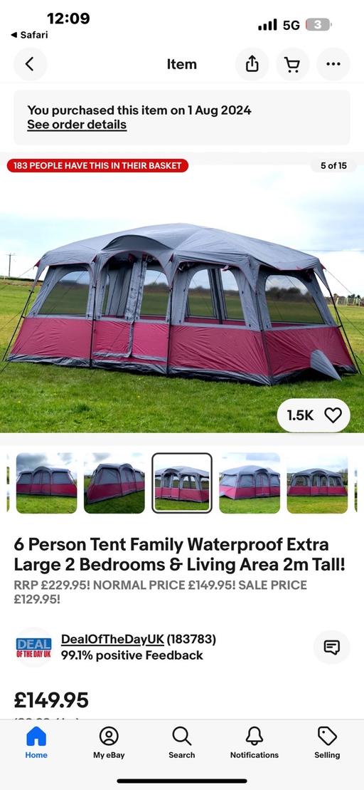 Buy & Sell Merseyside Sefton - Photos for 6 person family tent 2 metres tall