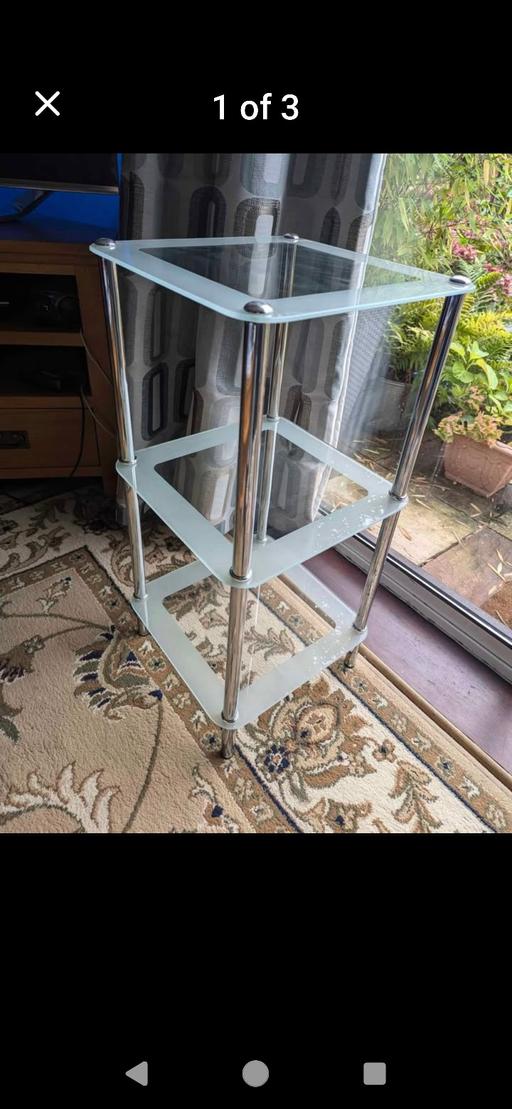 Buy & Sell South West London Richmond upon Thames - Photos for 3 Tier Glass Shelf Unit