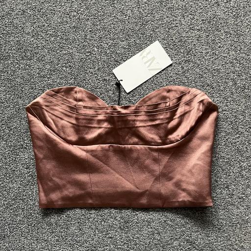 Buy & Sell Surrey Epsom and Ewell - Photos for Zara metallic bandeau crop top size medium