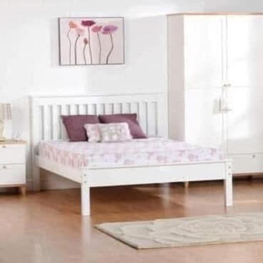 Buy & Sell South Yorkshire Rotherham - Photos for Monaco Low Foot End White Wooden Bedframe