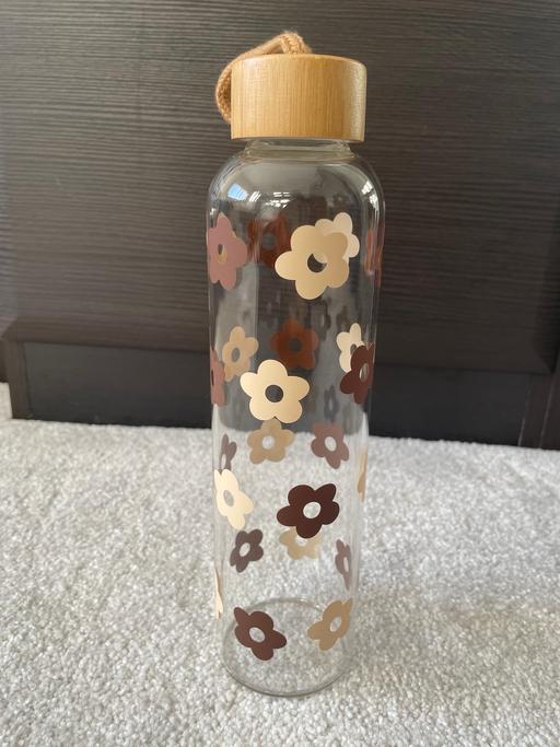 Buy & Sell West Yorkshire Bradford - Photos for Glass Floral Water Bottle