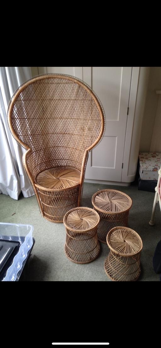 Buy & Sell East London Waltham Forest - Photos for Rattan peacock chair