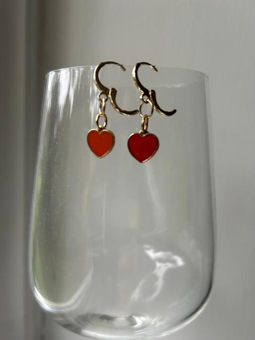 Buy & Sell Hertfordshire Dacorum - Photos for Orange heart beaded dangle earrings