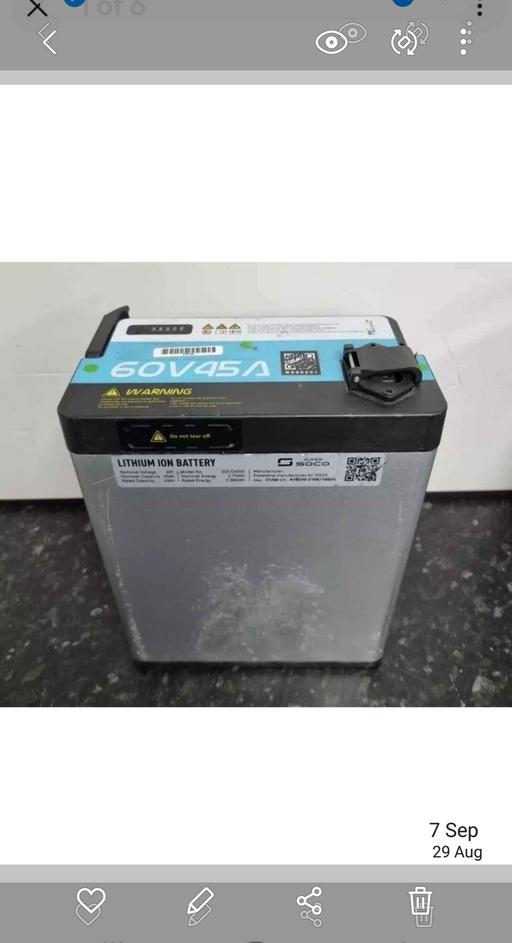 Vehicles Merseyside Sefton - Photos for Super soco battery 60v 45ah