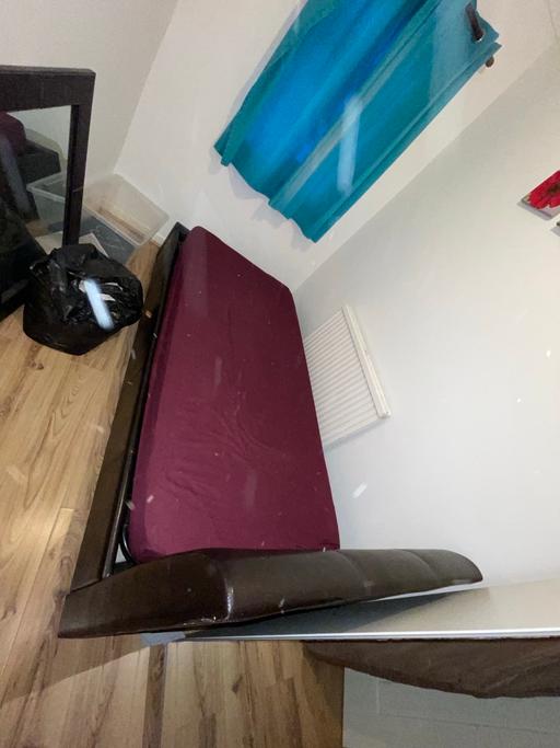 Buy & Sell Barking and Dagenham Barking - Barking and Dagenham - Photos for Single ottoman bed brown leather & mattress