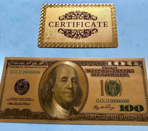 Buy & Sell Greater Manchester Manchester - Photos for Genuine $100 gold foil note with certificate